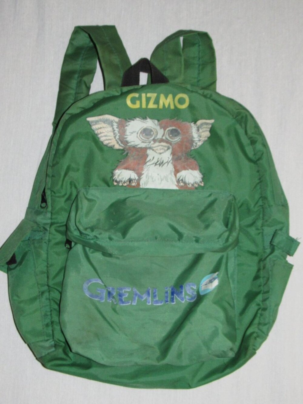 Vintage 80s Gremlins Backpack Gizmo Green 1984 Warner Bros Ero Industries RARE